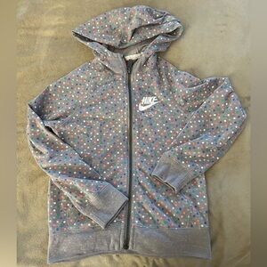 Nike Kids' Gray Polka Dot Hoodie